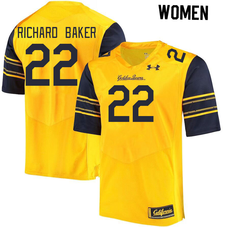 Women #22 Justin Richard Baker California Golden Bears College Football Jerseys Stitched Sale-Gold